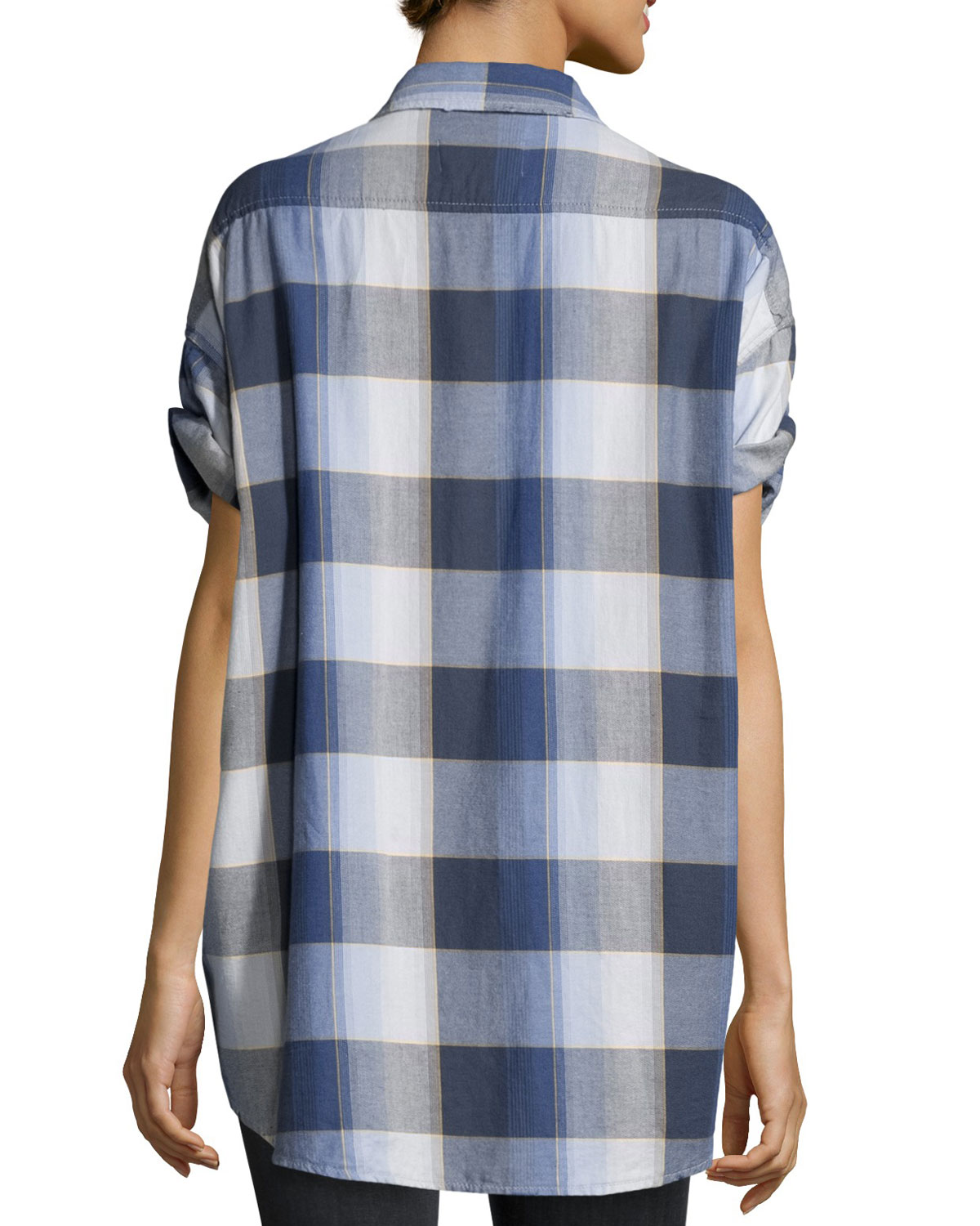The Big Roll-Sleeve Shirt, Picnic Plaid