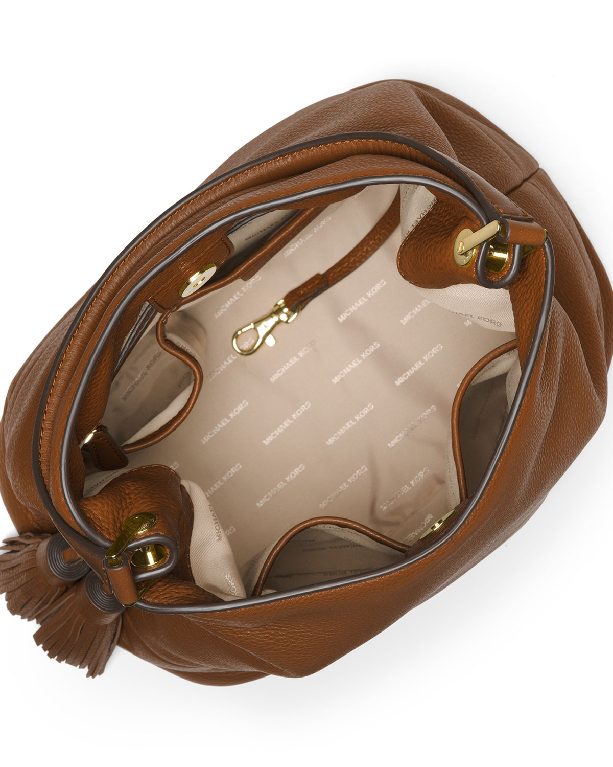 Kip Large Leather Bucket Bag, Luggage