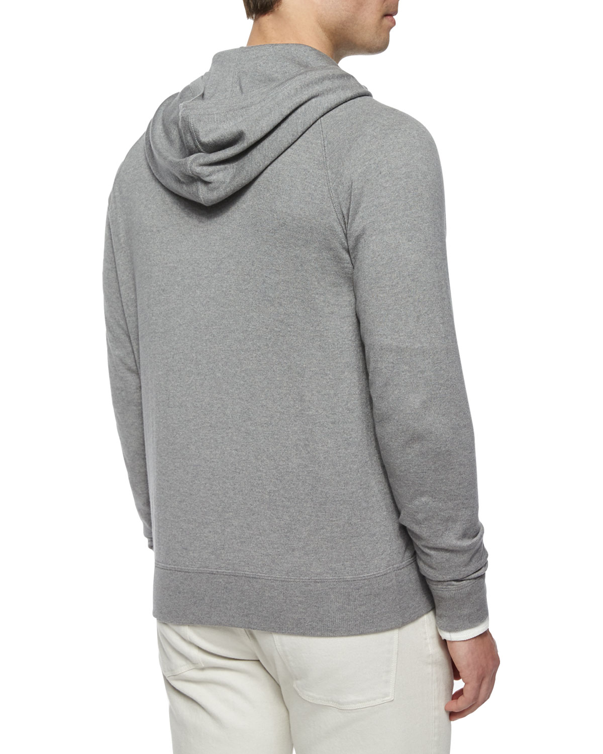 Hooded Full-Zip Bomber Sweater