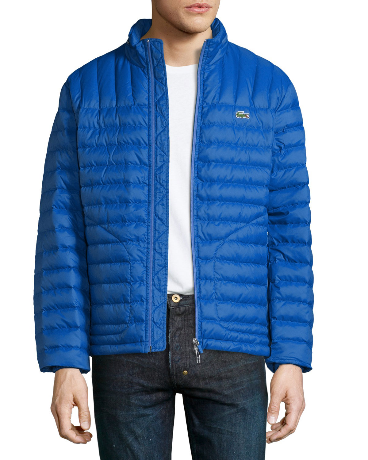 Lightweight Quilted Down Jacket, Blue