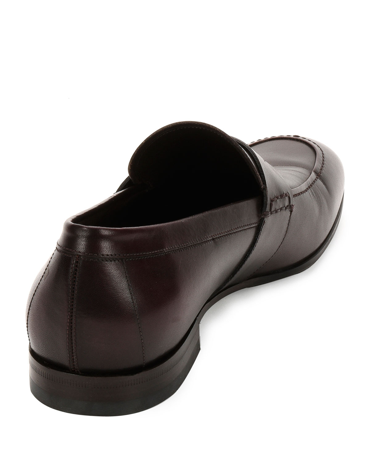 Gaudo Calfskin Penny Loafer, Wine