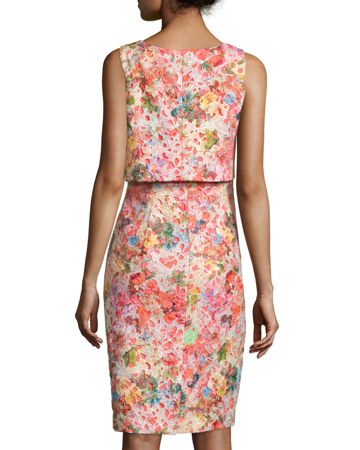 Sleeveless Floral Popover Dress