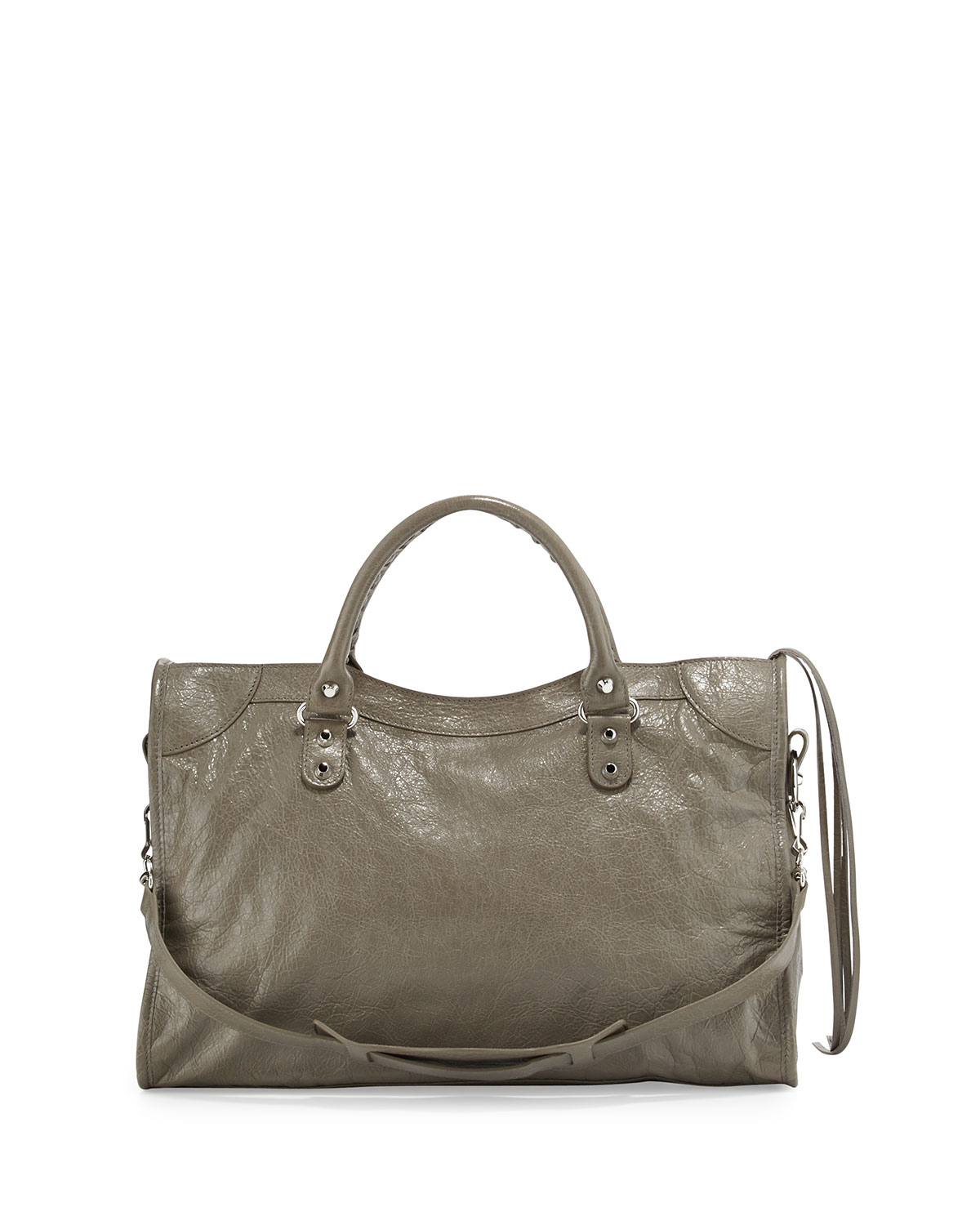 Classic City Lambskin Tote Bag, Beige