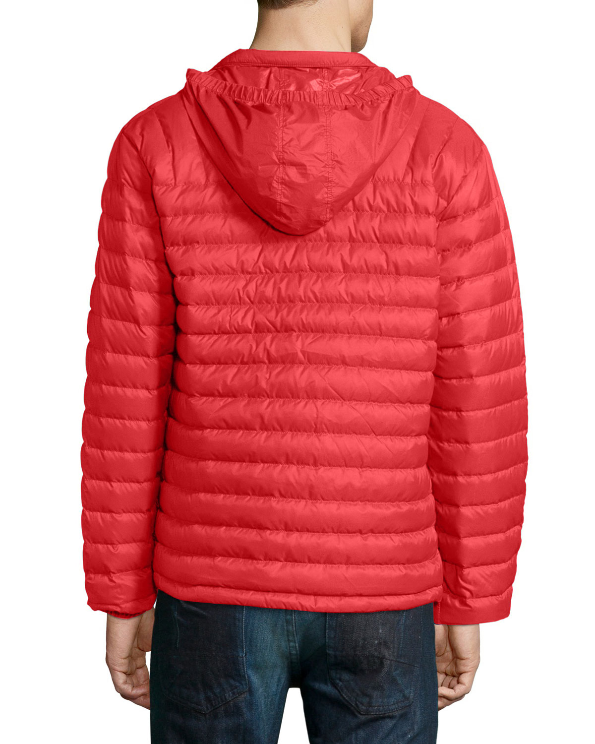 Lightweight Quilted Down Jacket, Red