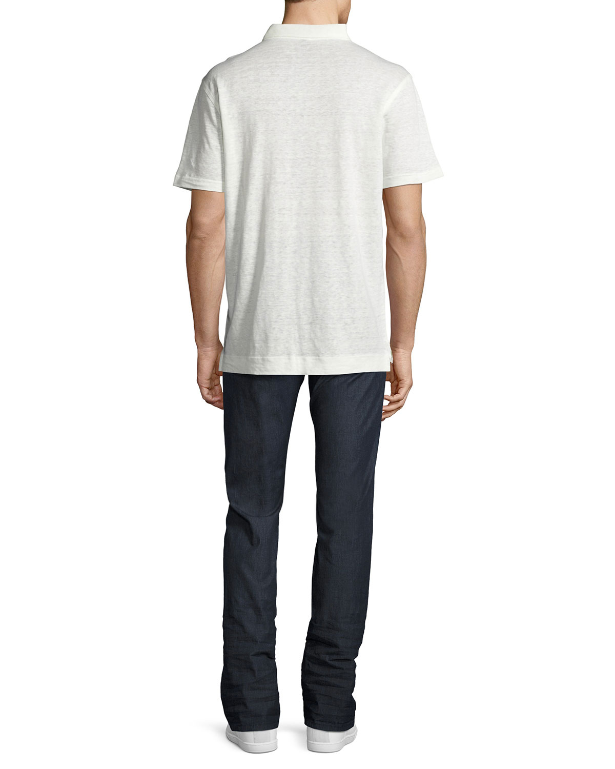 Summertime Linen Polo Shirt, White