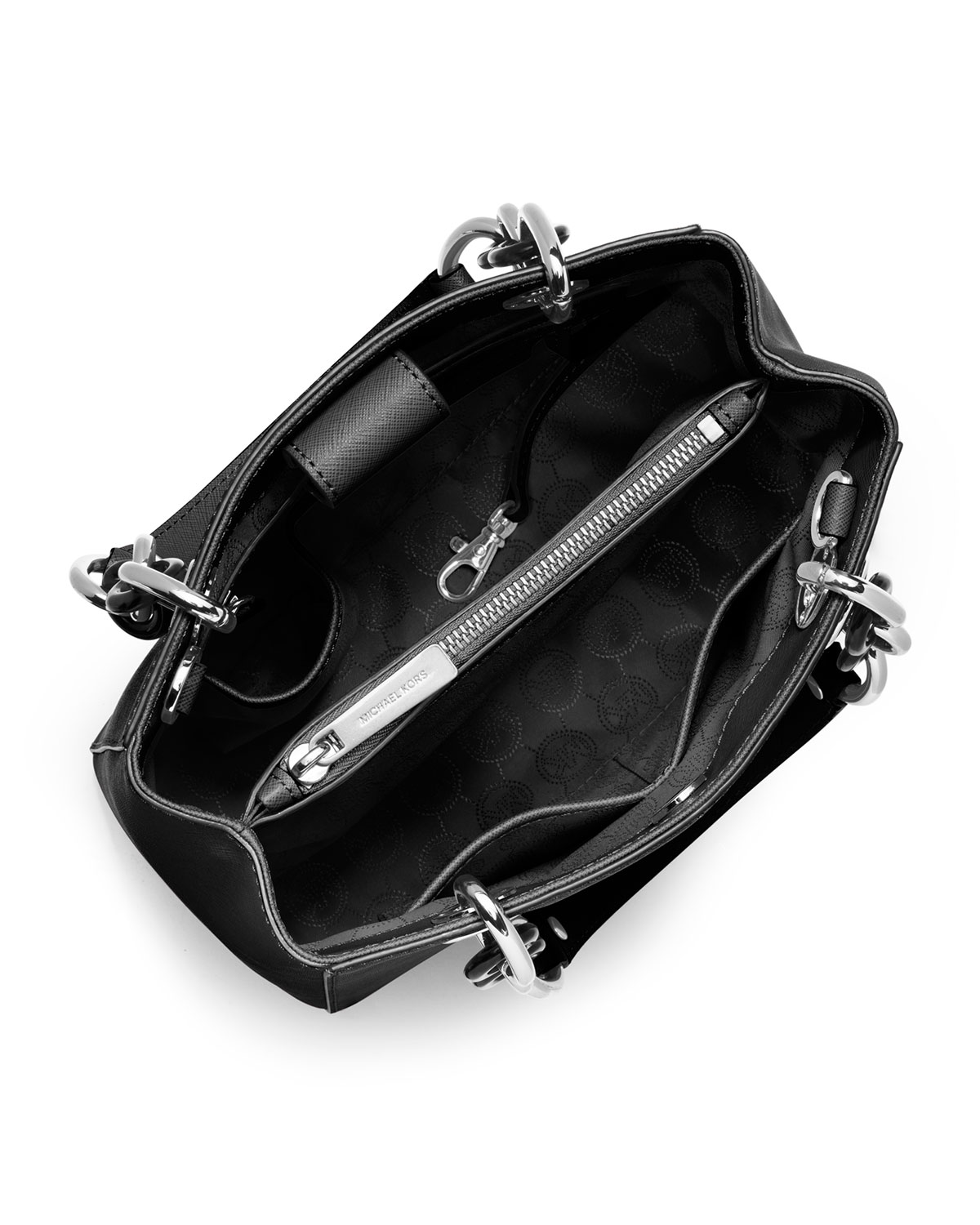 Cynthia Small North-South Satchel Bag, Black