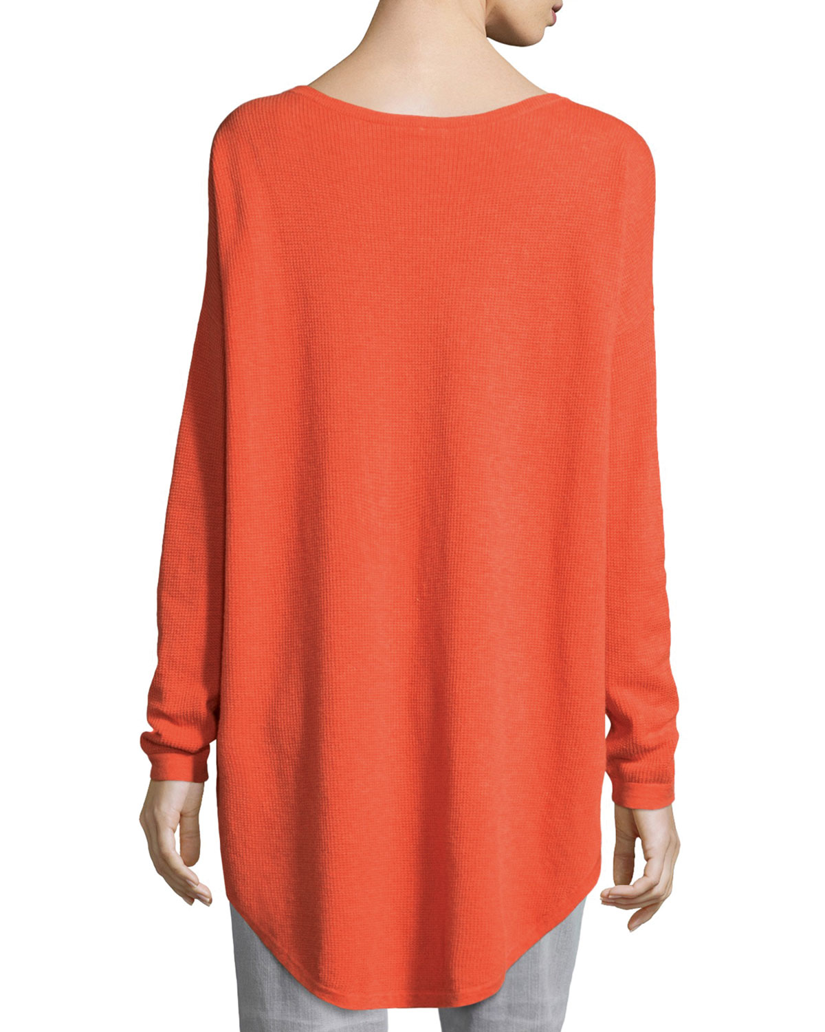 Long-Sleeve Waffle Tunic, Plus Size 