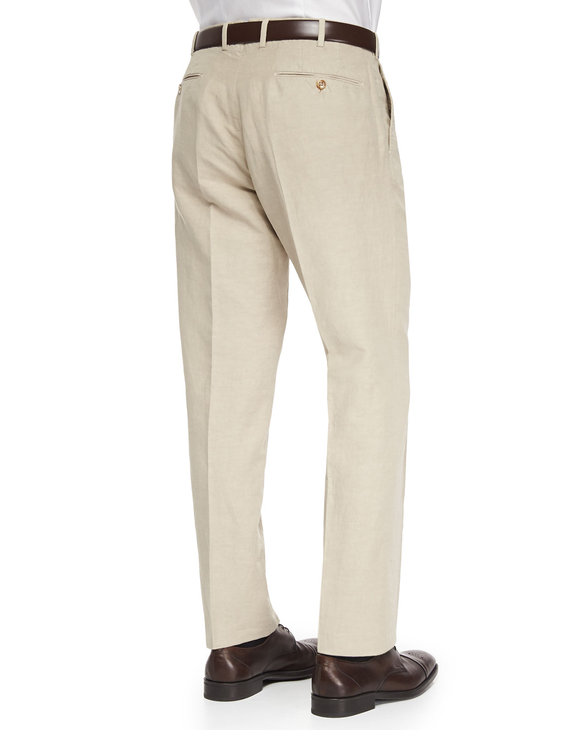 Chinolino Cotton/Linen Trousers, Stone