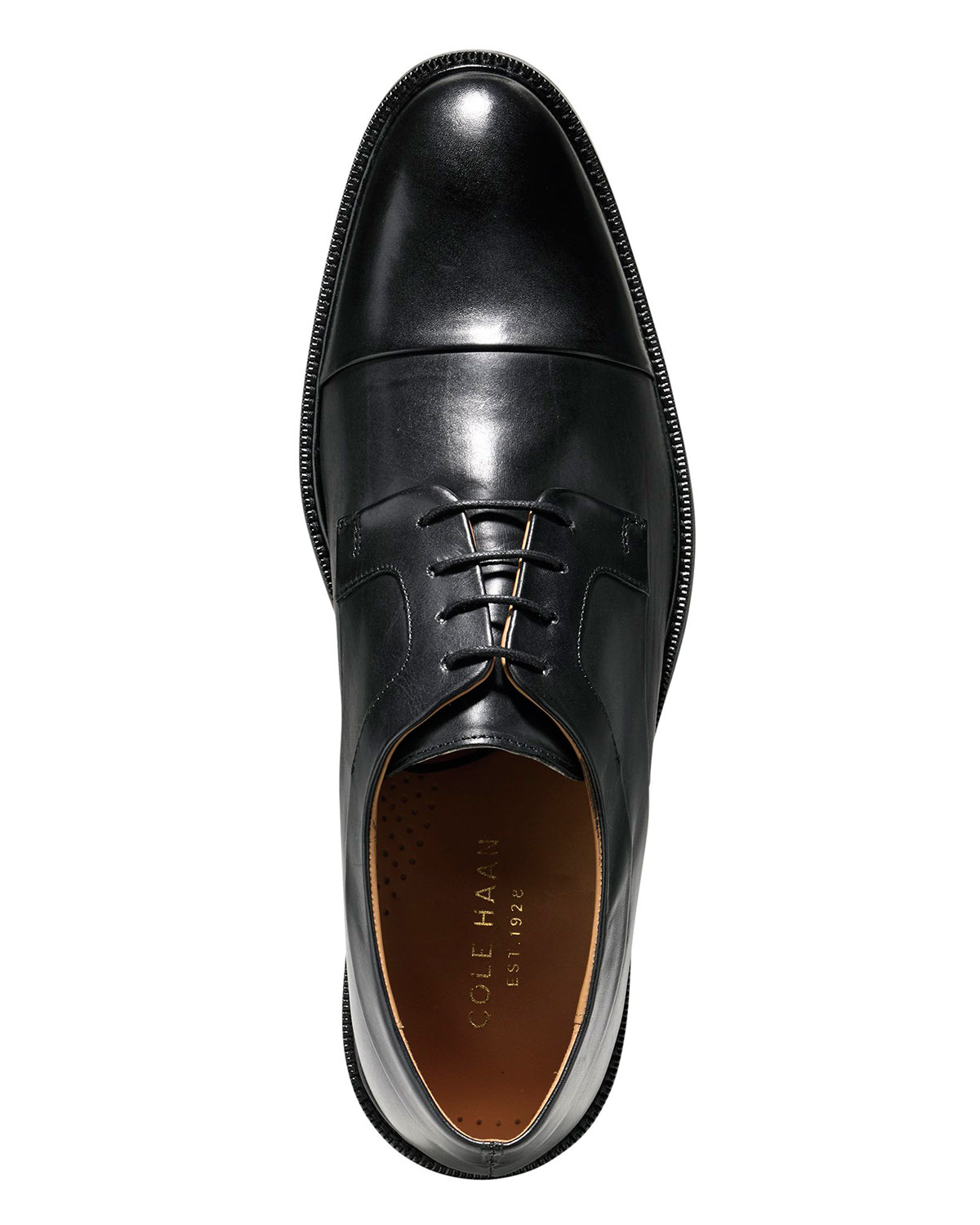 Warren Cap-Toe Leather Oxford, Black