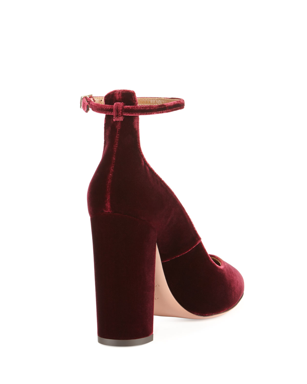 Alix Velvet 105mm Pump, Ruby Red