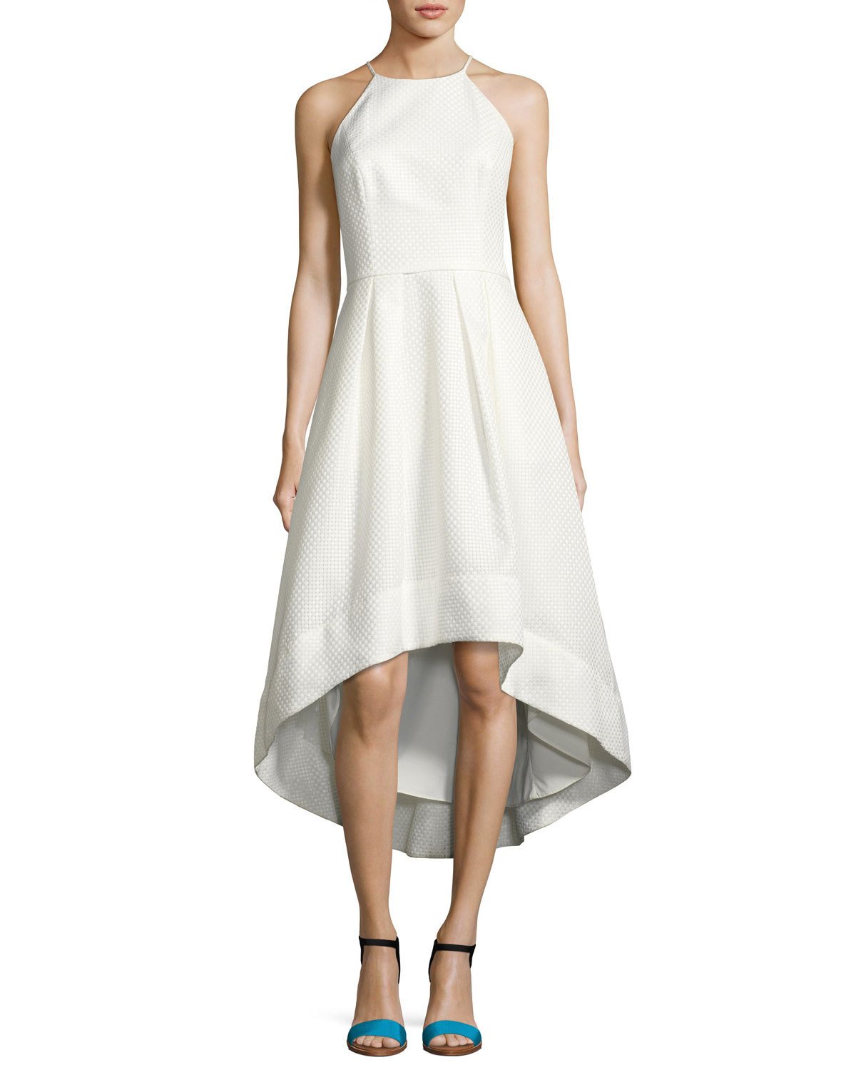 Aidan by Aidan Mattox Sleeveless Jacquard High Low Cocktail Dress