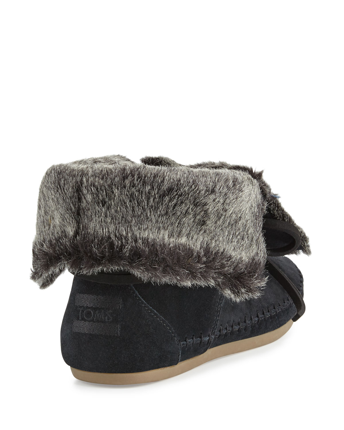 Zahara Suede Faux-Fur Bootie, Black