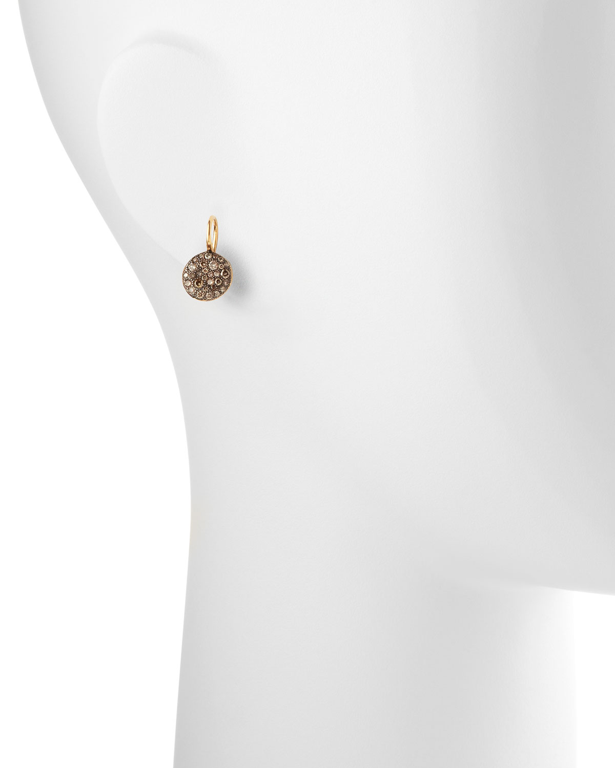 Sabbia White Pave Diamond Earrings, 0.78 TCW