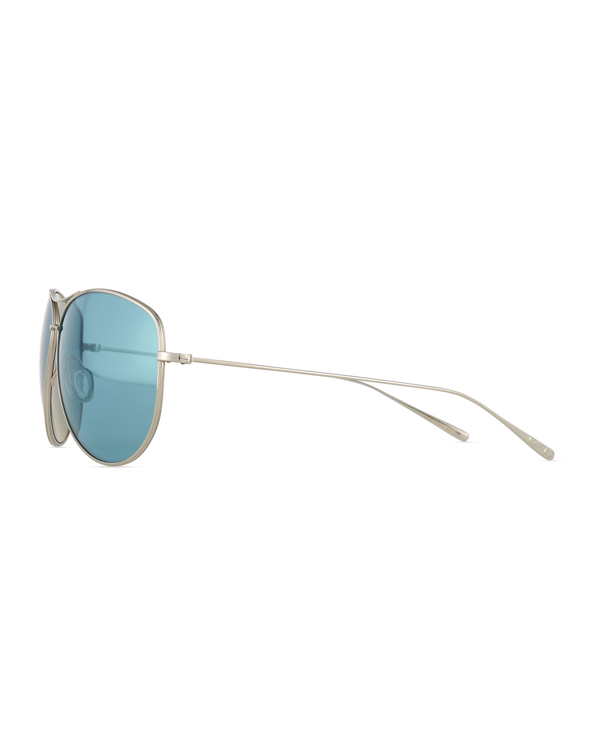 Kempner 65 Titanium Aviator Sunglasses, Aqua