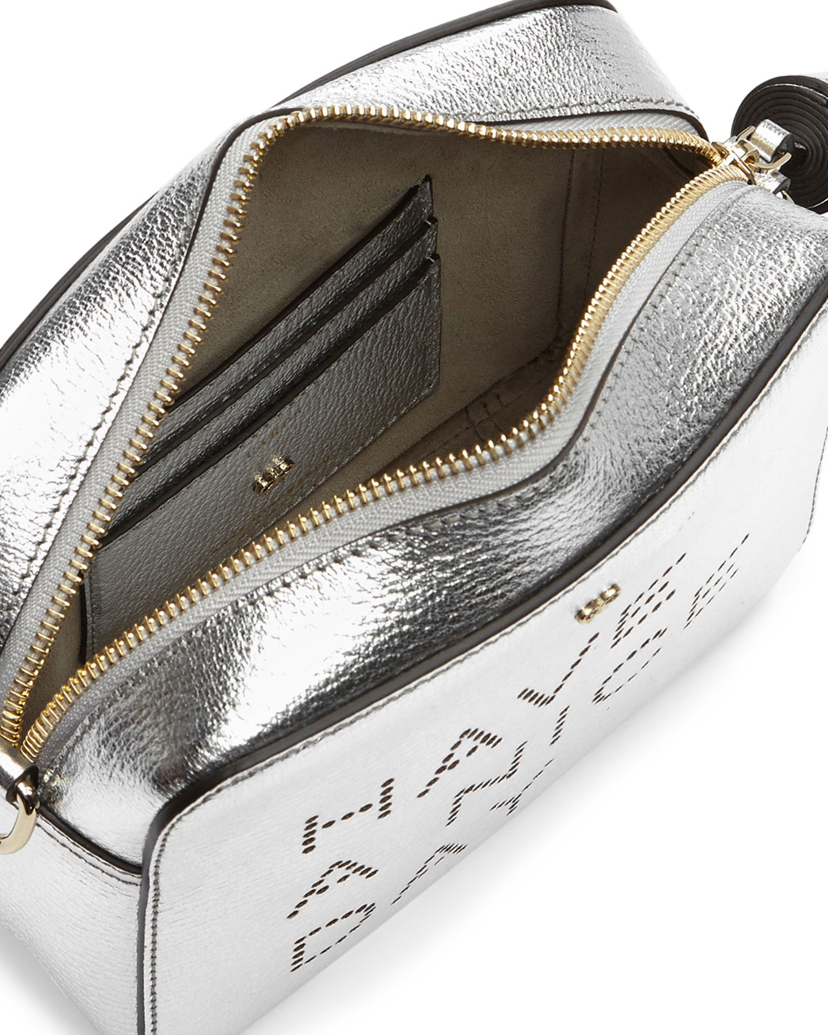 Have a Nice Day Crossbody Bag, Silver