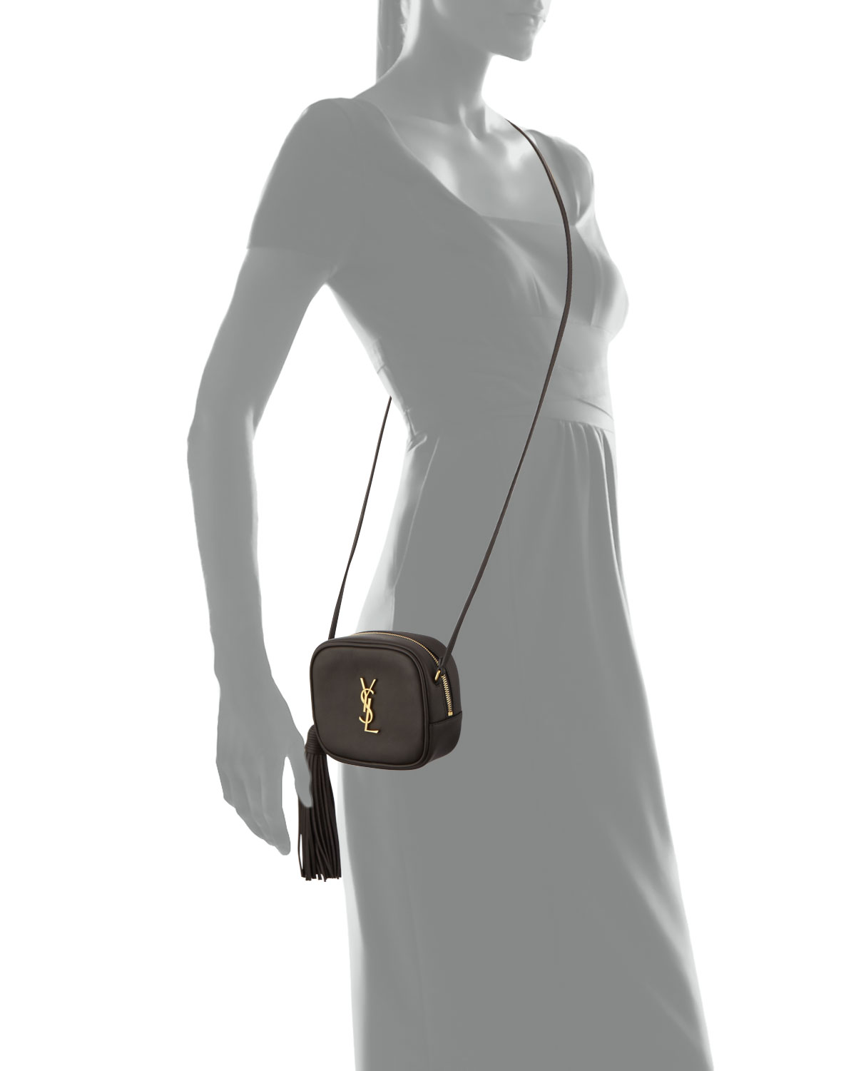 Monogram Blogger Crossbody Bag, Dark Gray