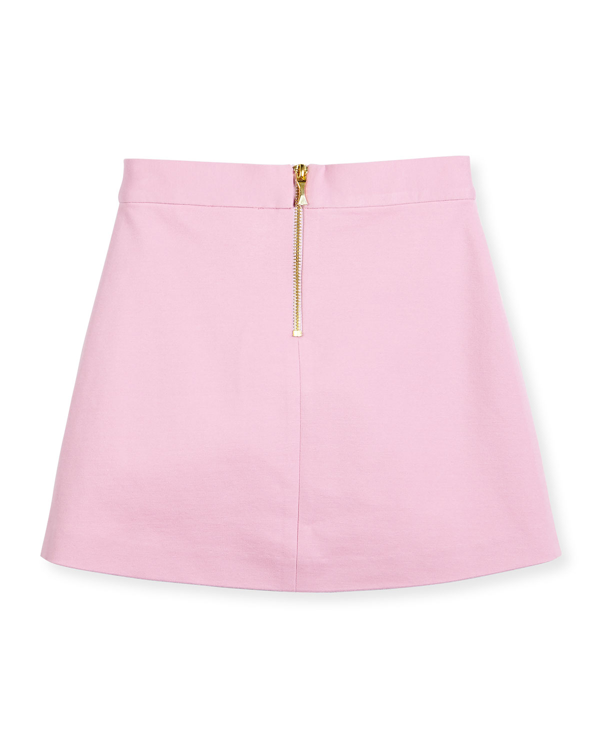 scalloped ponte skirt, pink, size 2-6