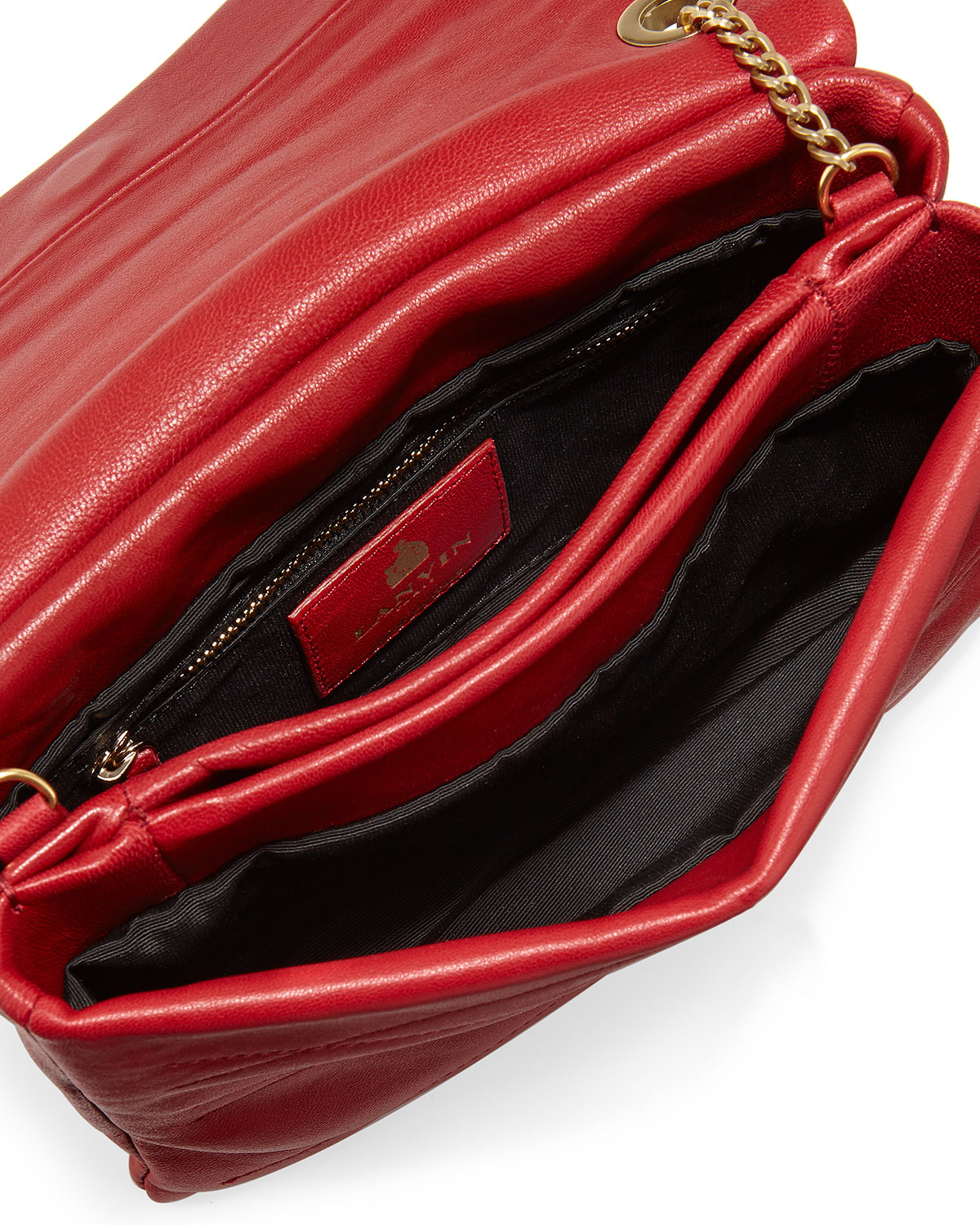 Sugar Mini Lambskin Shoulder Bag, Red