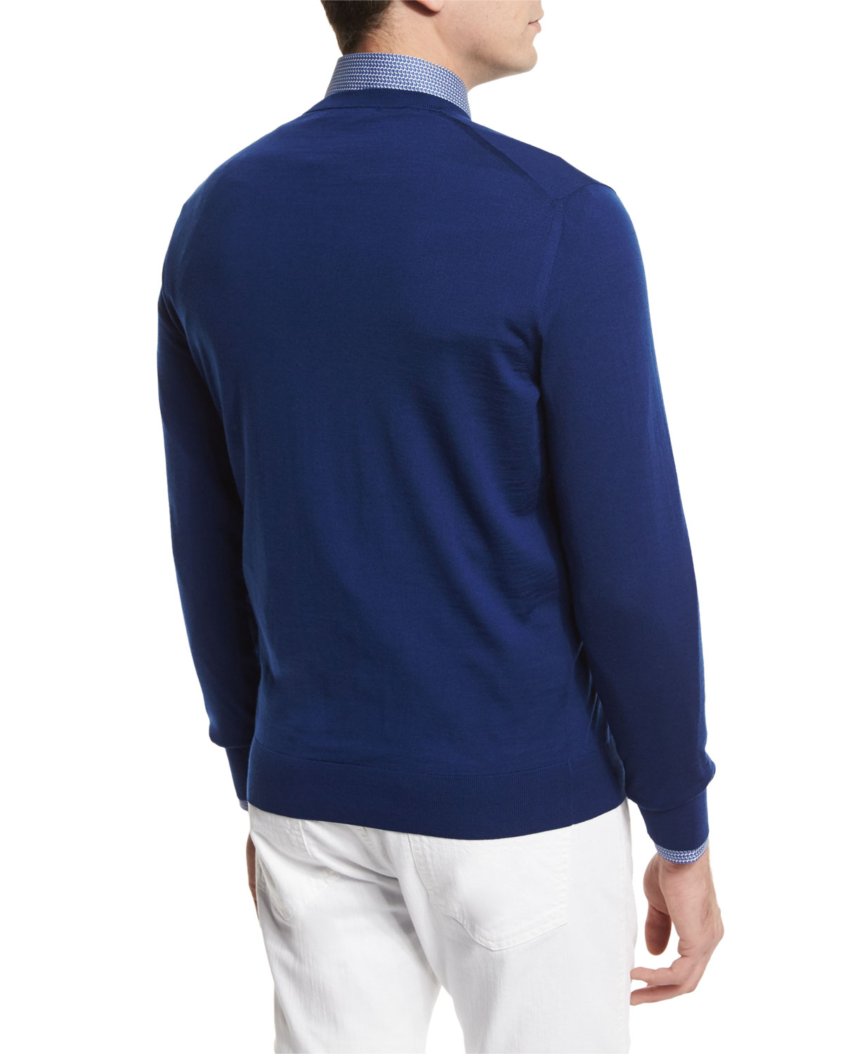 High-Performance Wool Sweater, Bright Blue