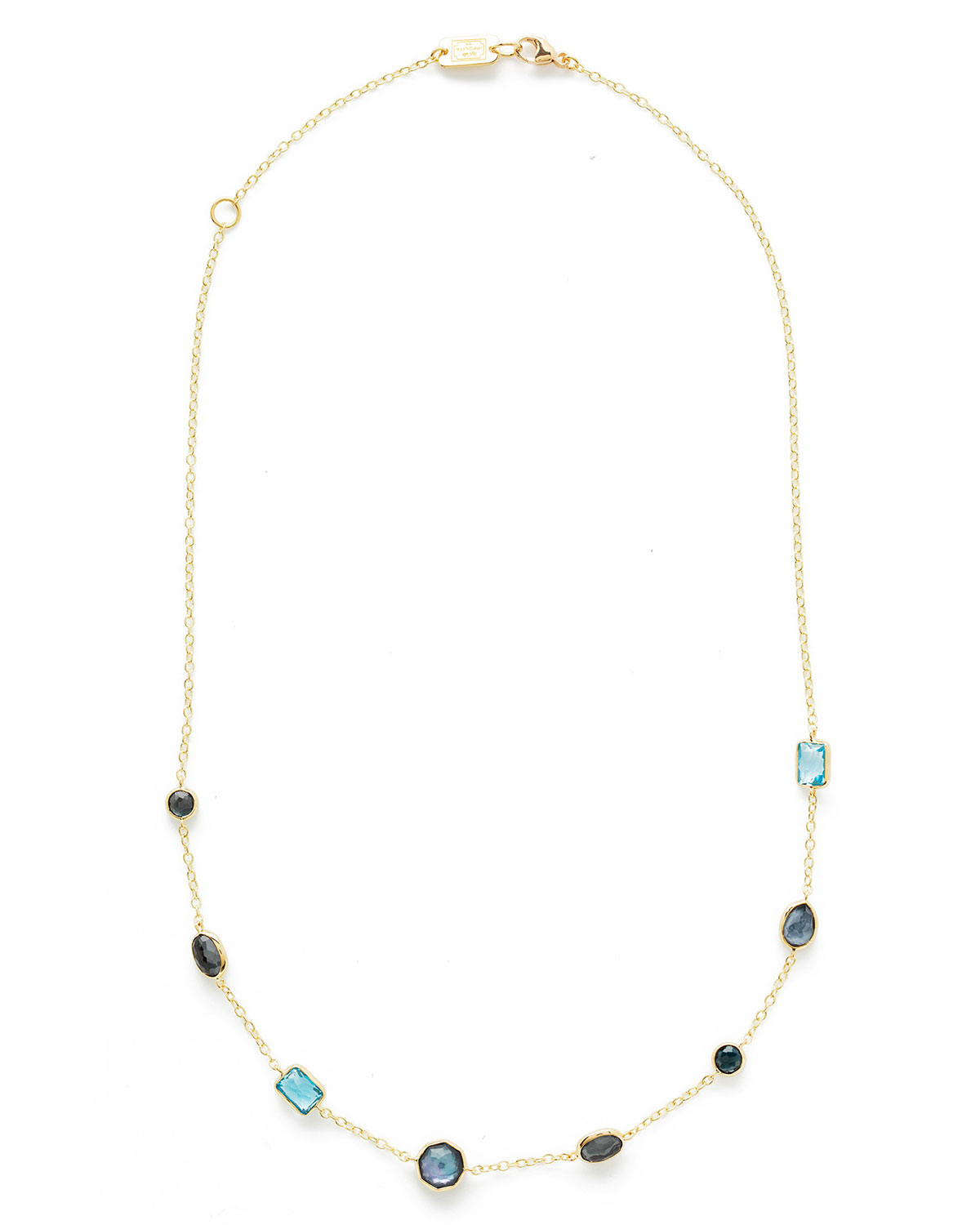 18K Rock Candy Mini Gelato Station Necklace in Midnight Rain, 18"