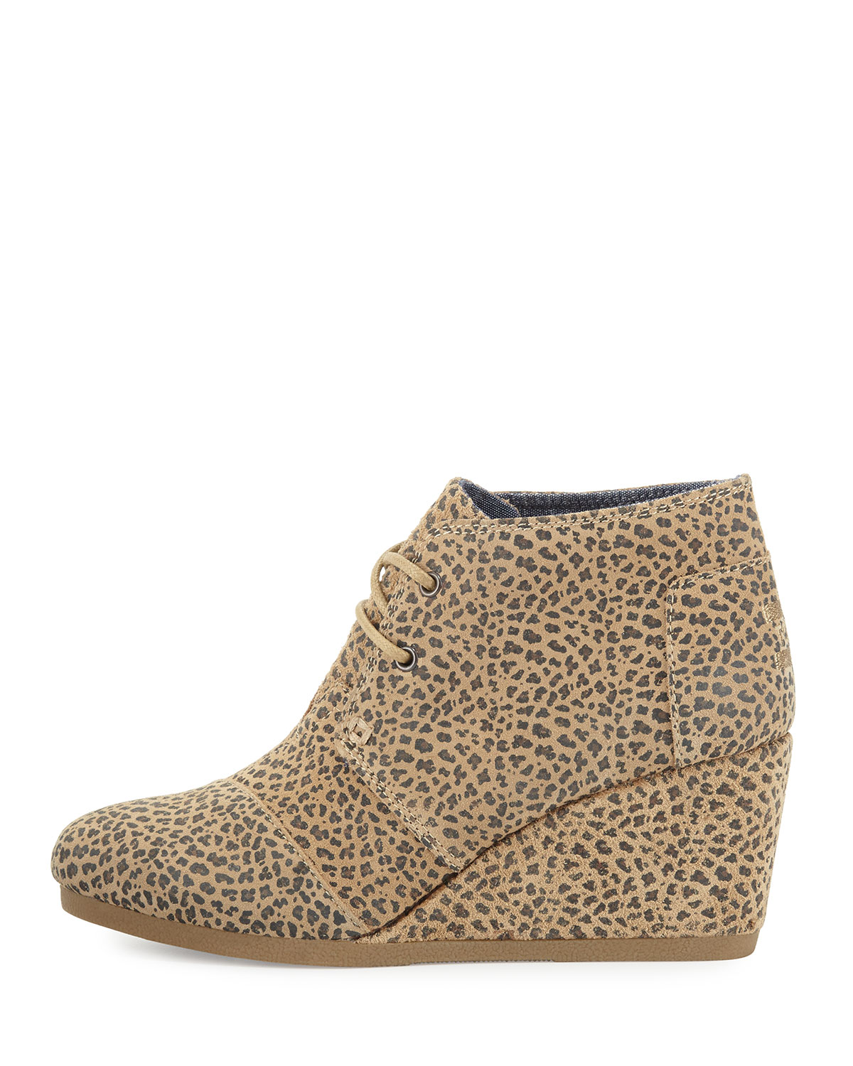 Suede Desert Wedge Bootie, Cheetah