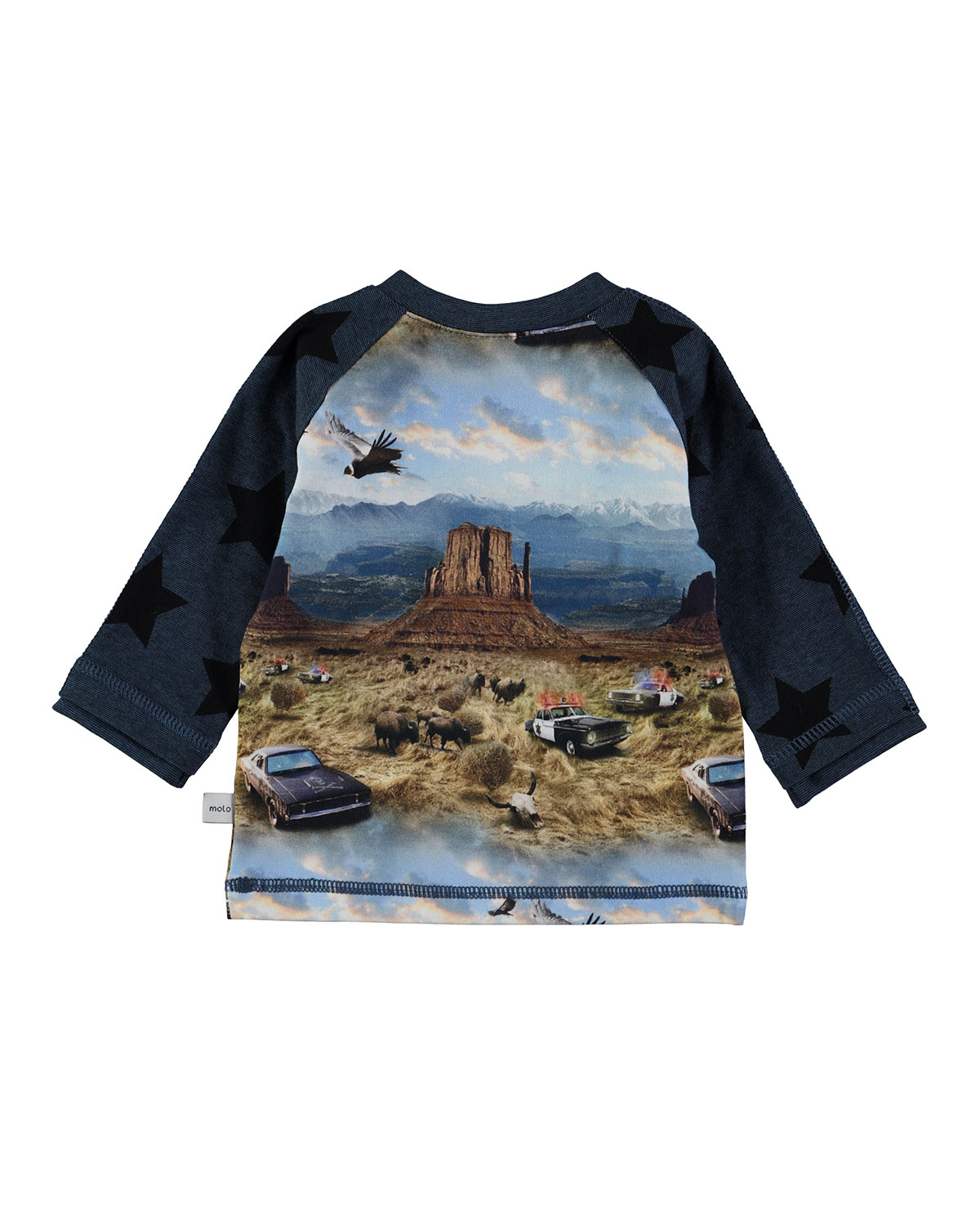 Elton Prairie Chase Raglan Tee, Blue/Multicolor, Size 12-24 Months