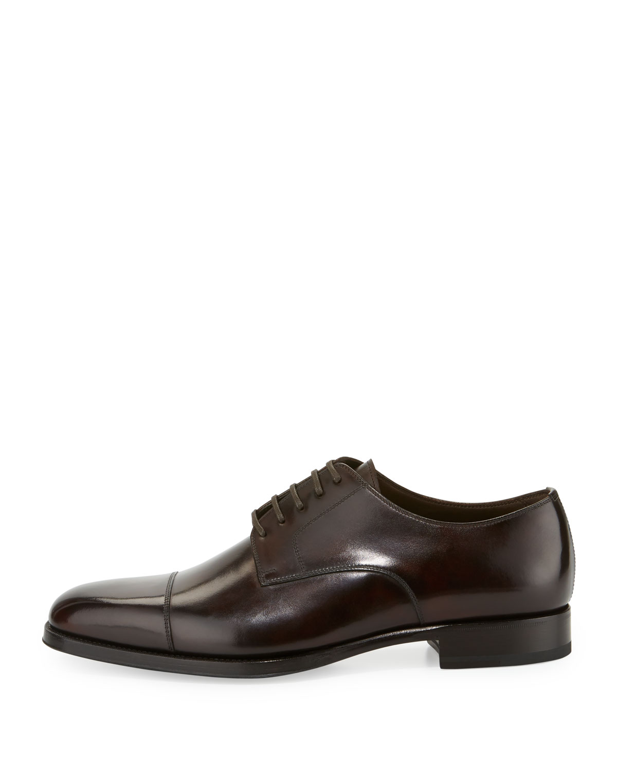 Wessex Cap-Toe Leather Oxford, Brown