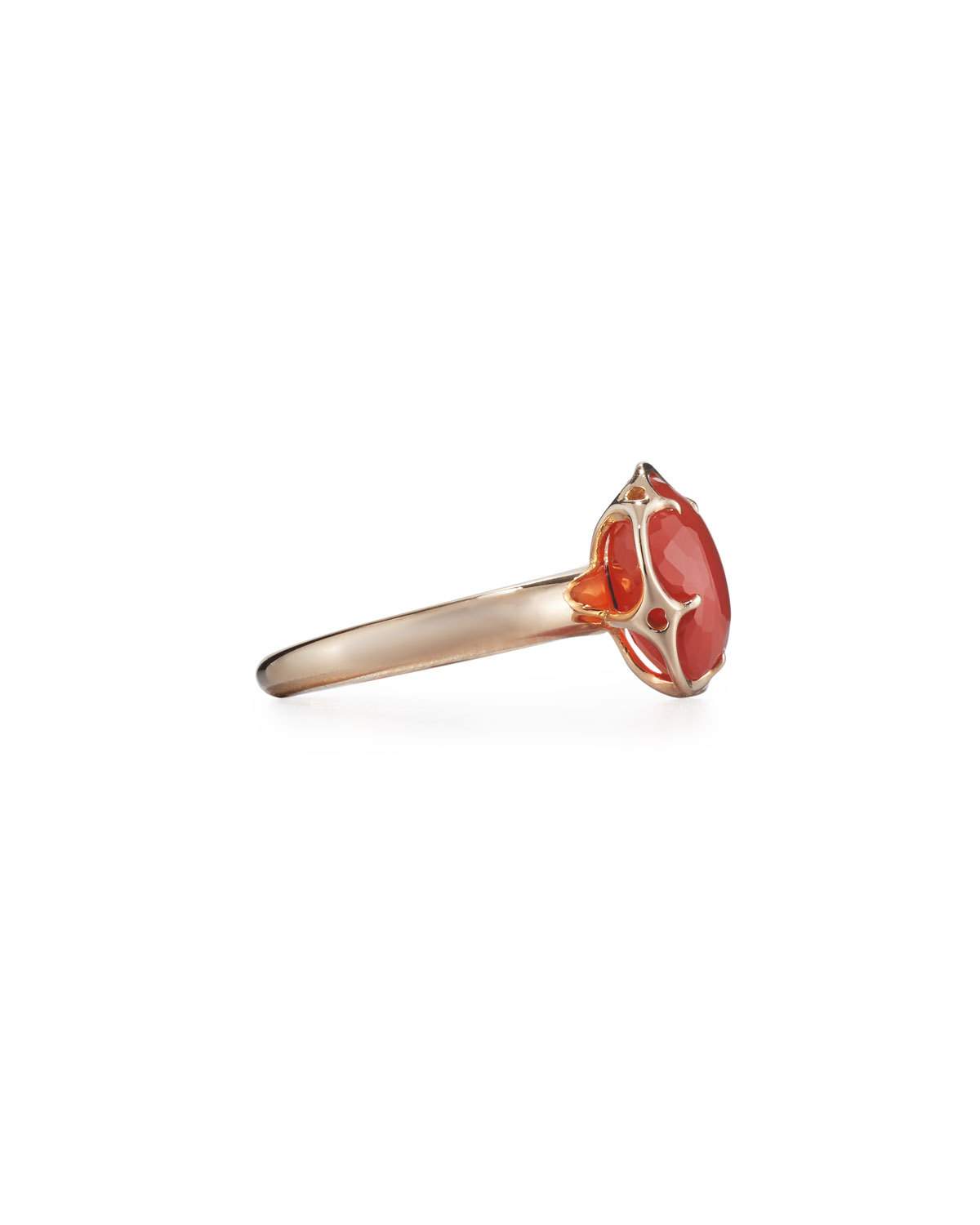 Bon Ton Carnelian Ring in 18K Rose Gold