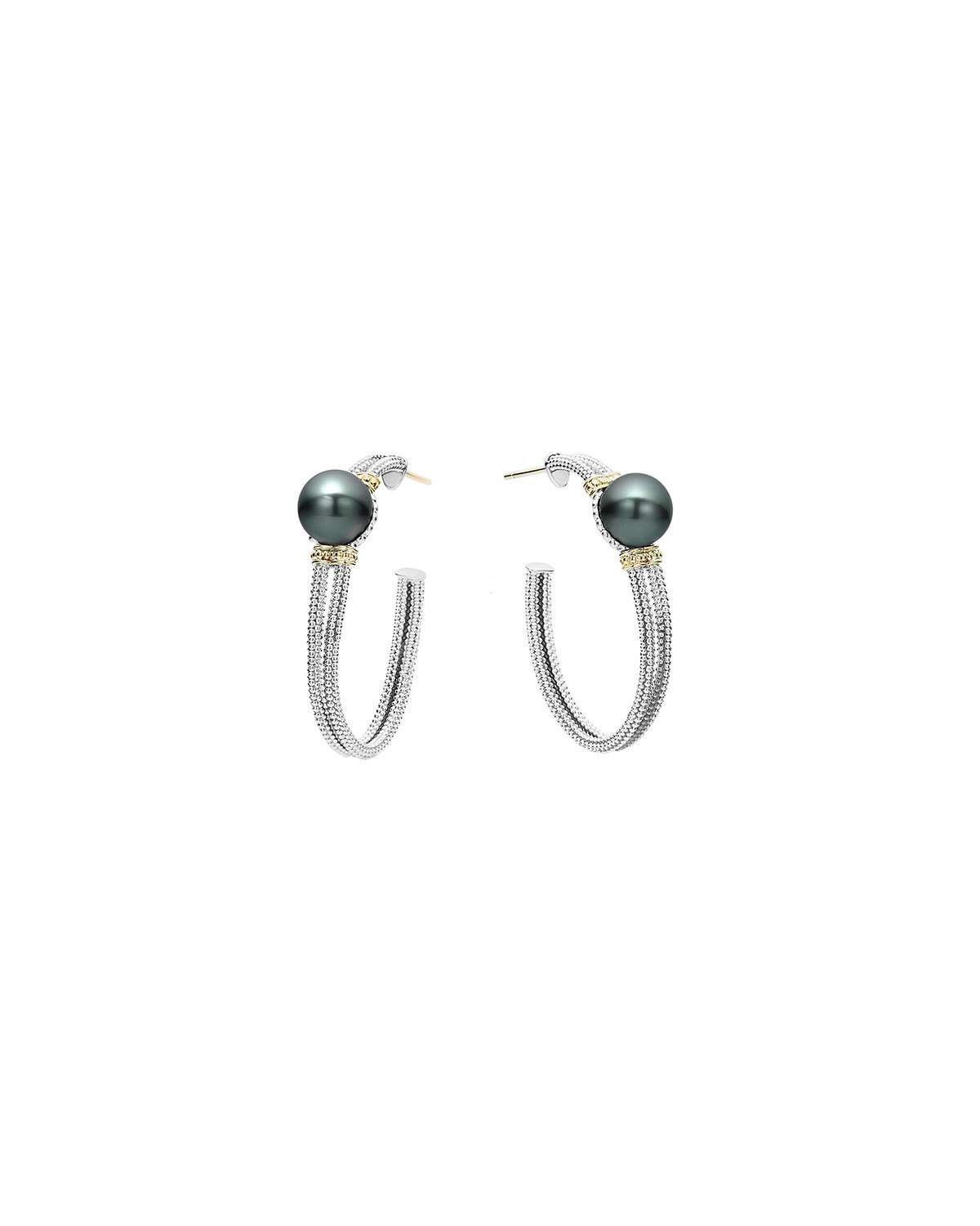 Luna Tahitian Pearl Hoop Earrings