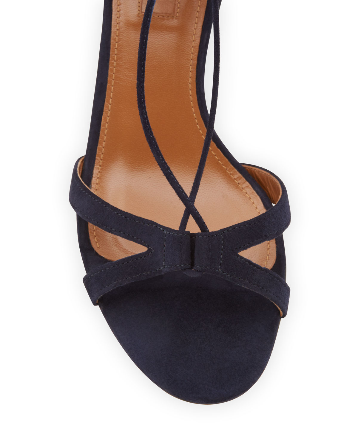 Beverly Hills Suede Lace-Up Sandal, Blue