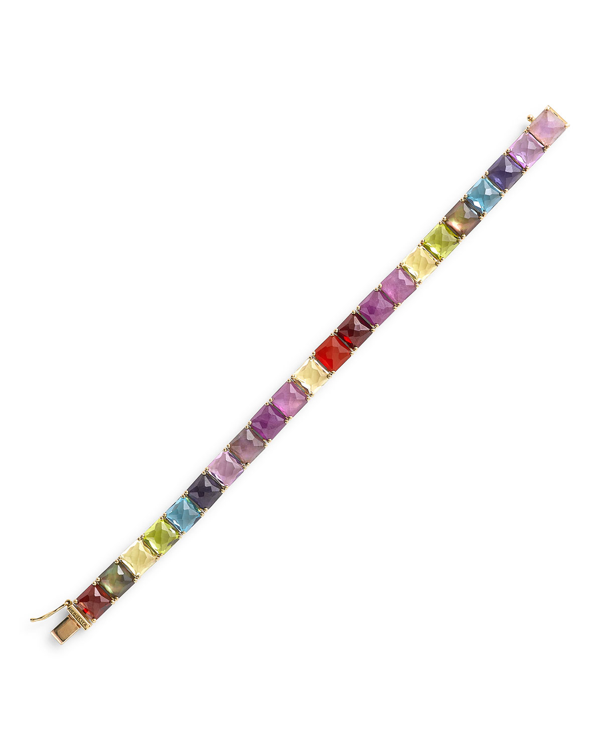 18K Rock Candy Tennis Bracelet in Fall Rainbow