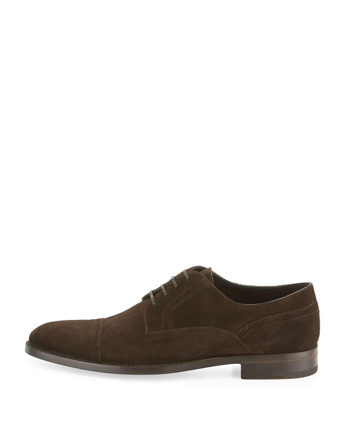 Garonne Cap-Toe Suede Derby Shoe, Brown