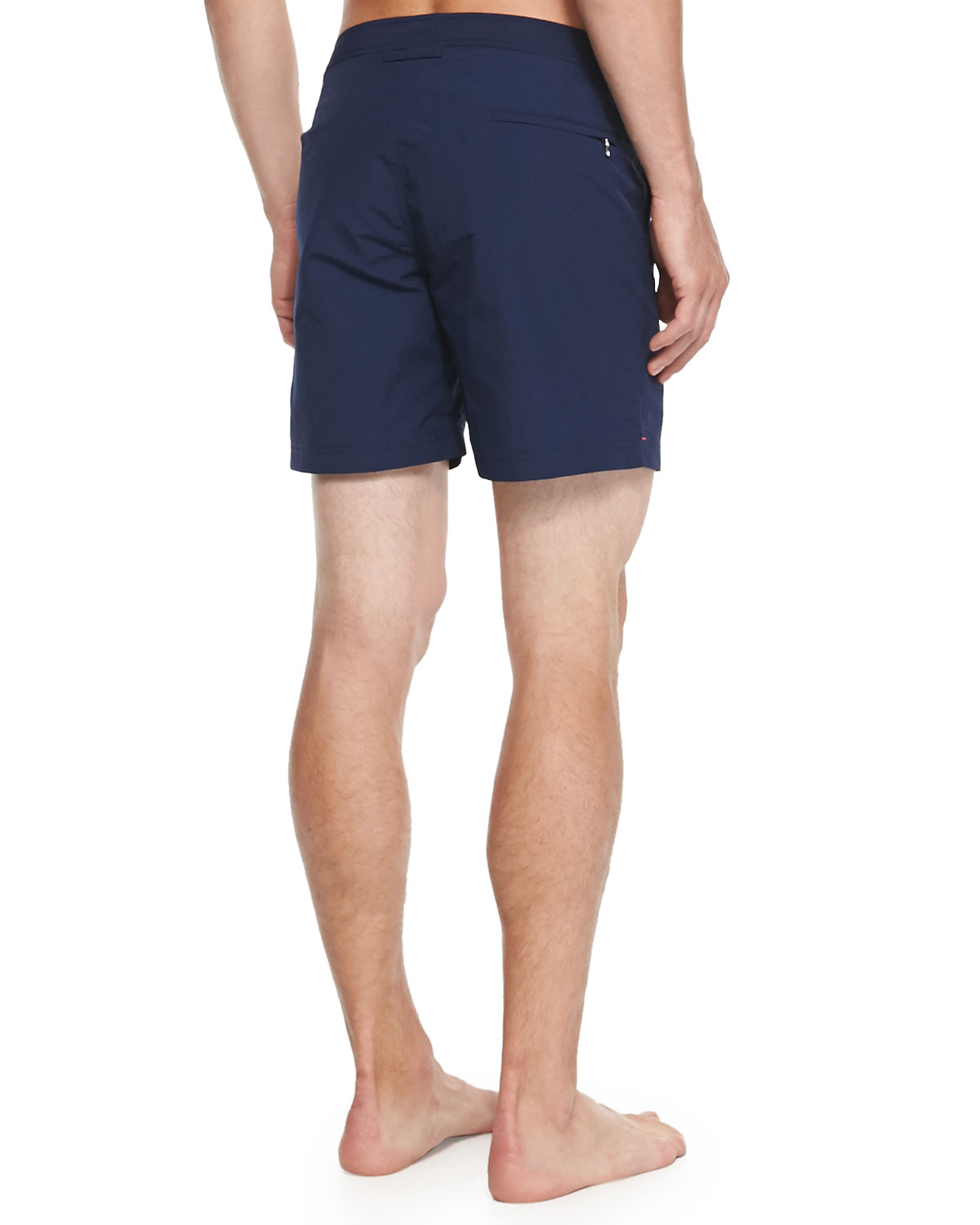 Bulldog Mid-Length Swim Trunks, Navy 