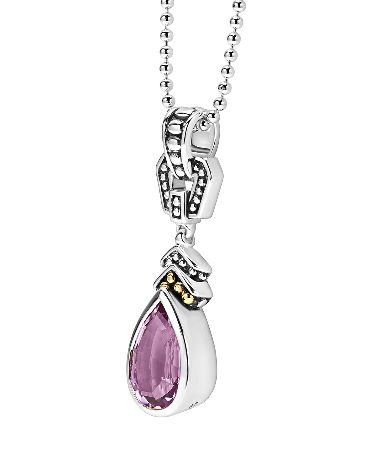 Rose de France Amethyst Pendant Necklace