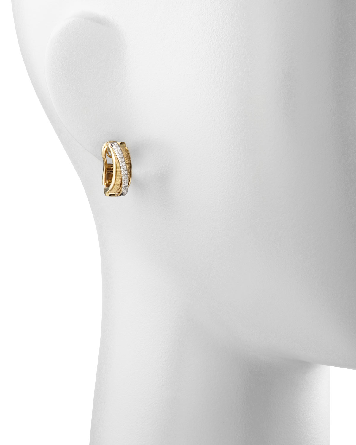 Diamond Cairo 18k Small Huggie Earrings with Diamonds