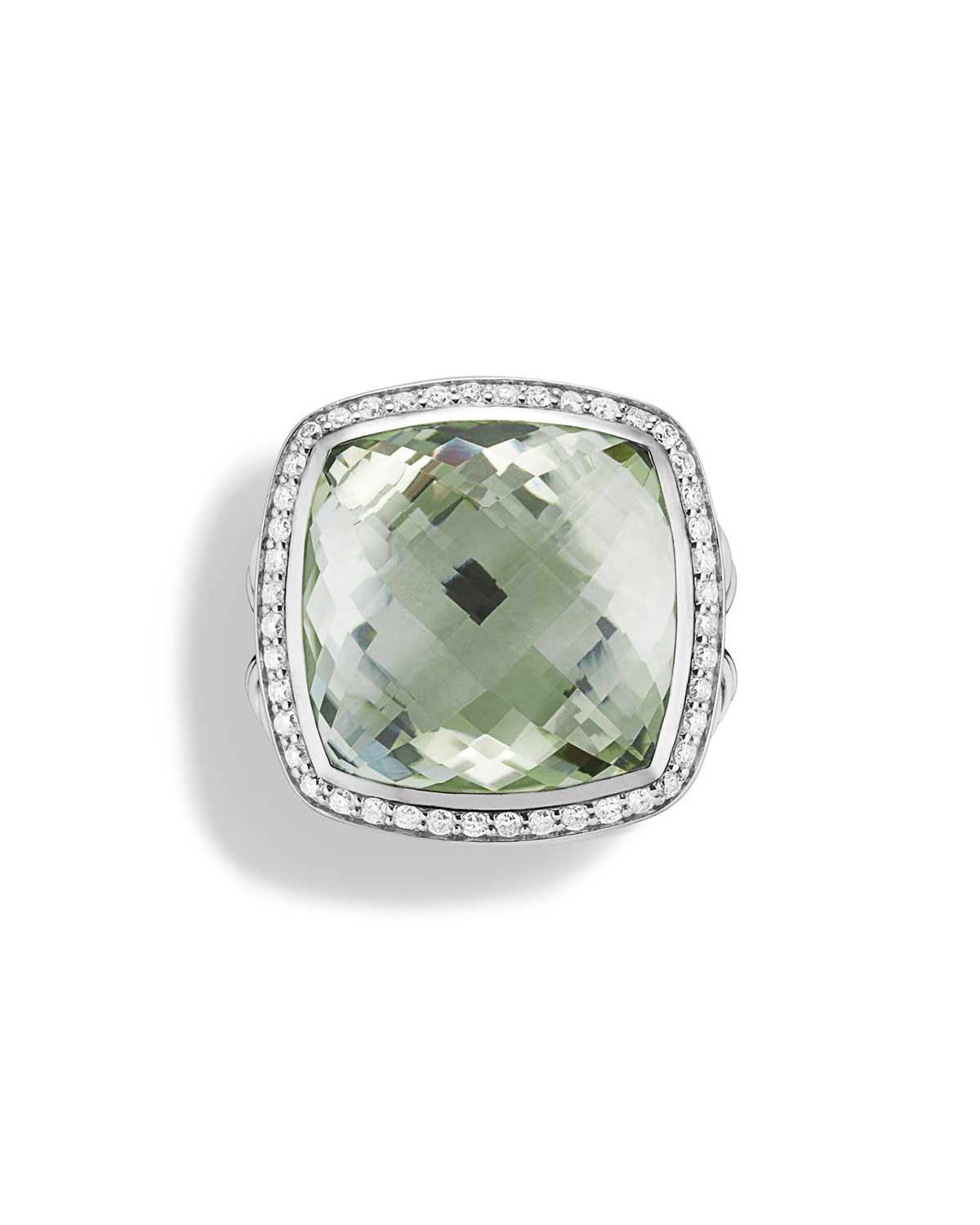 Albion Ring with Prasiolite and Diamonds