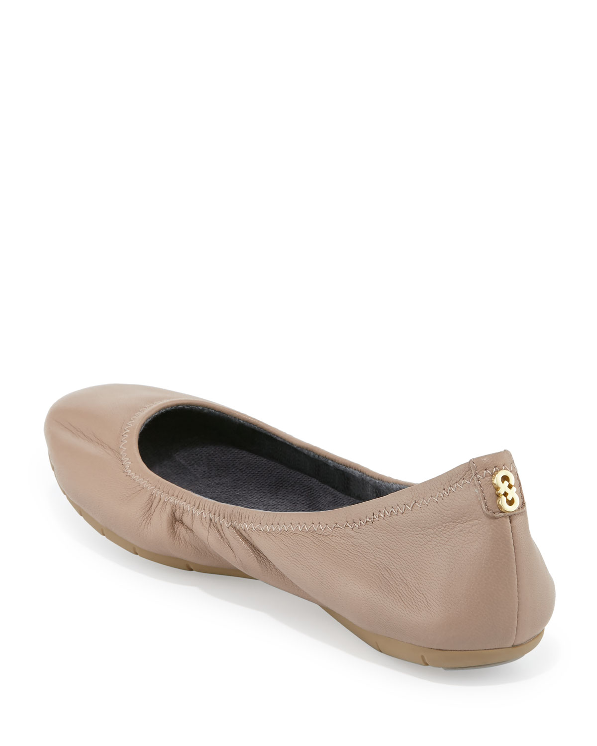 ZeroGrand Stagedoor Stud Ballerina Flat, Maple Sugar 