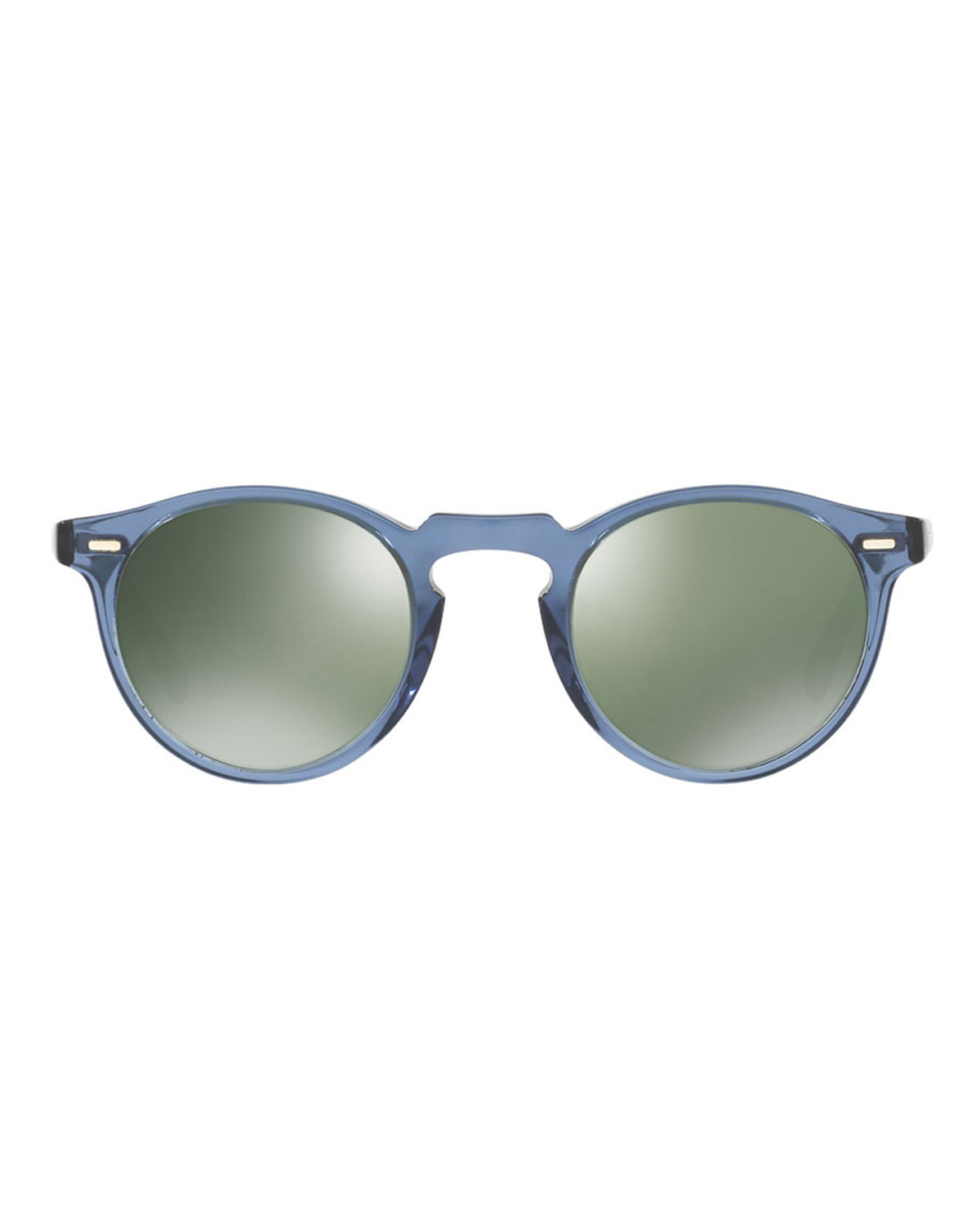 Gregory Peck Round Sunglasses, Blue