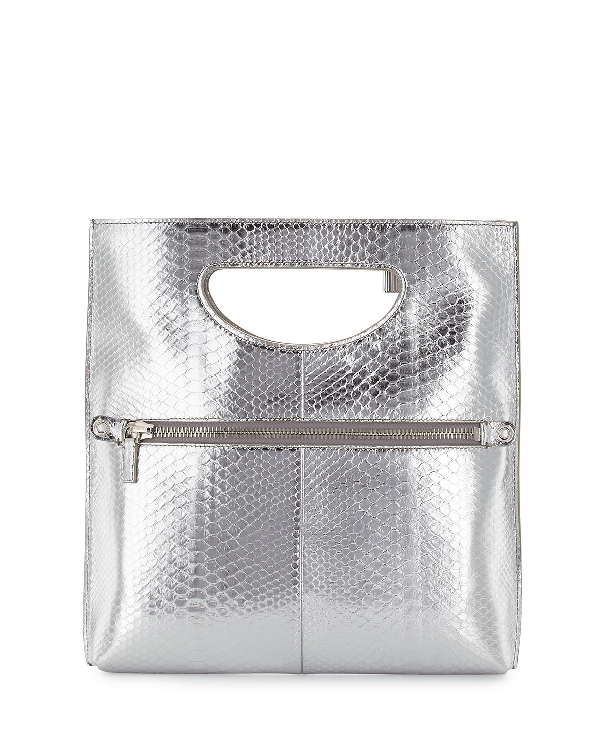 Alix Zip & Padlock Crossbody Bag, Silver