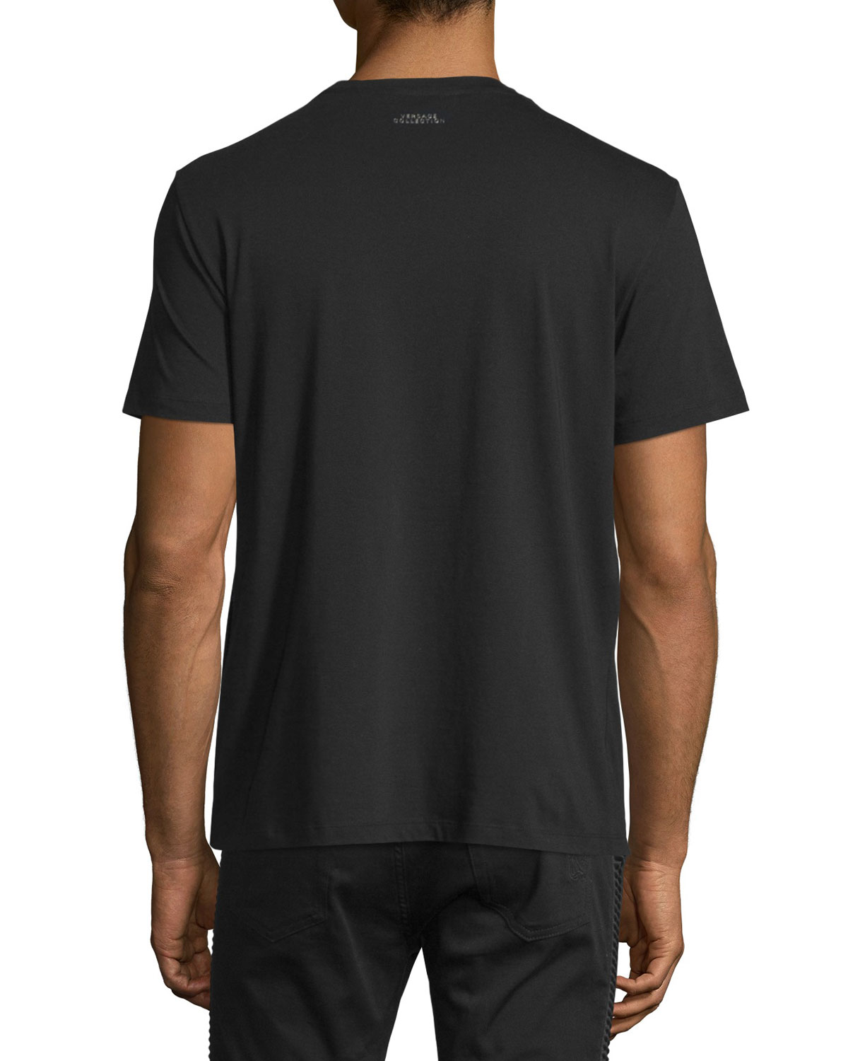 Medusa Print Short-Sleeve T-Shirt, Black/Violet