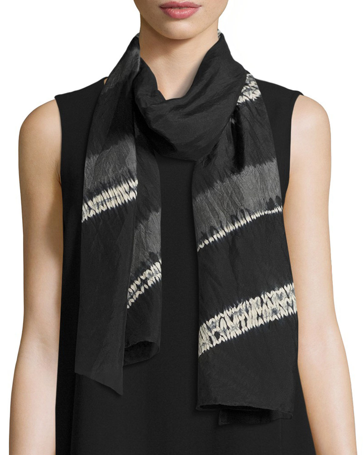 Silk Shibori Architecture Scarf