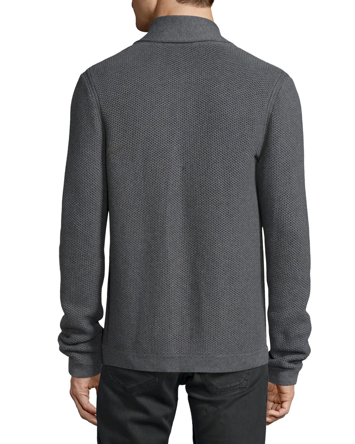 Standard Issue Avery Shawl-Collar Knit Cardigan, Charcoal