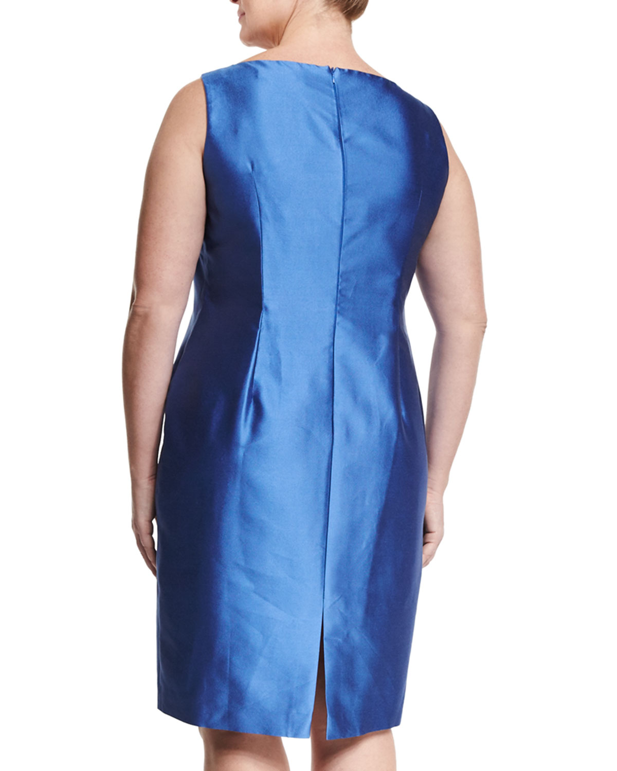 Didone Sleeveless Sheath Dress W/ Attachable Sleeves, Plus Size