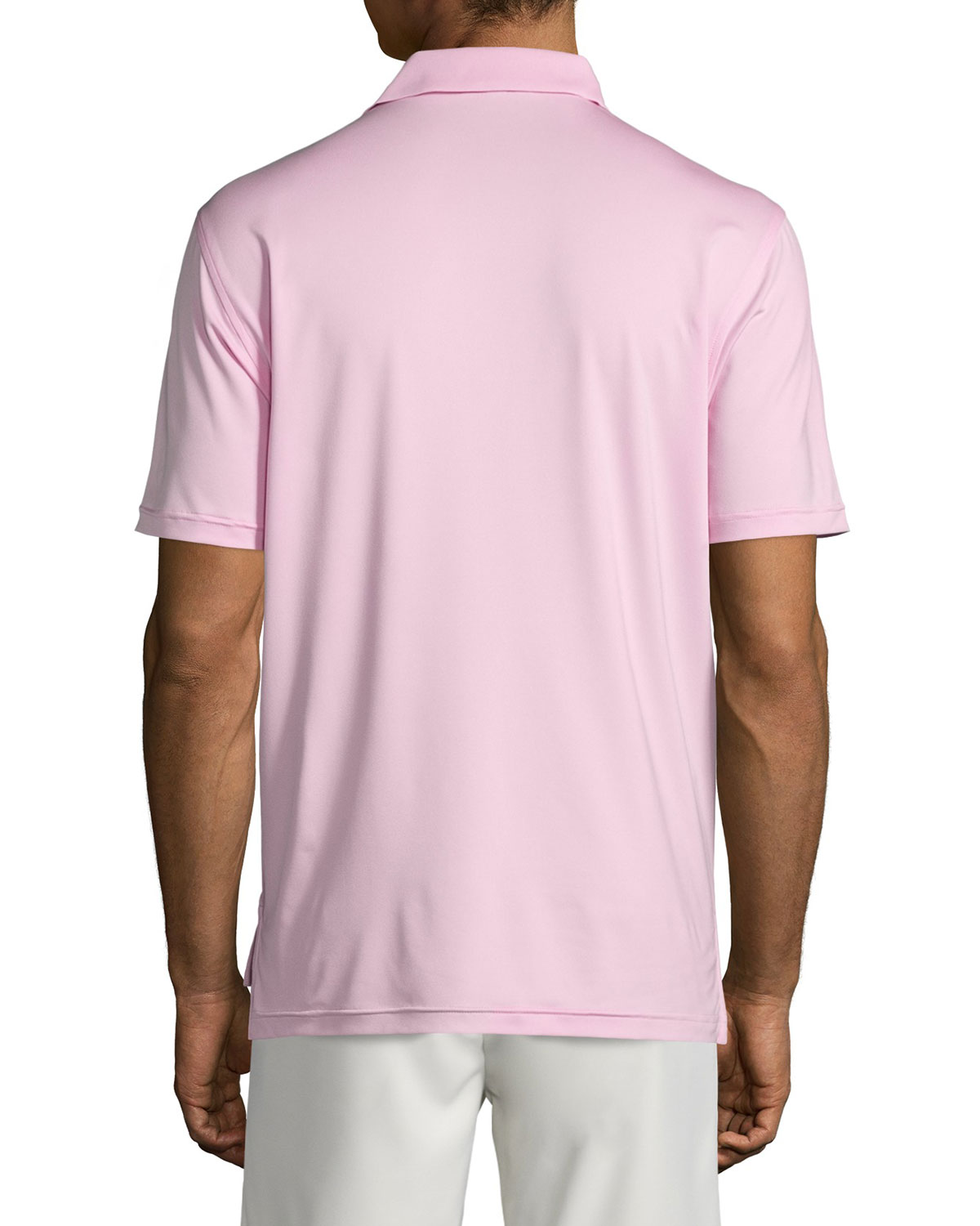 Solid Jersey Short-Sleeve Polo Shirt, Pink