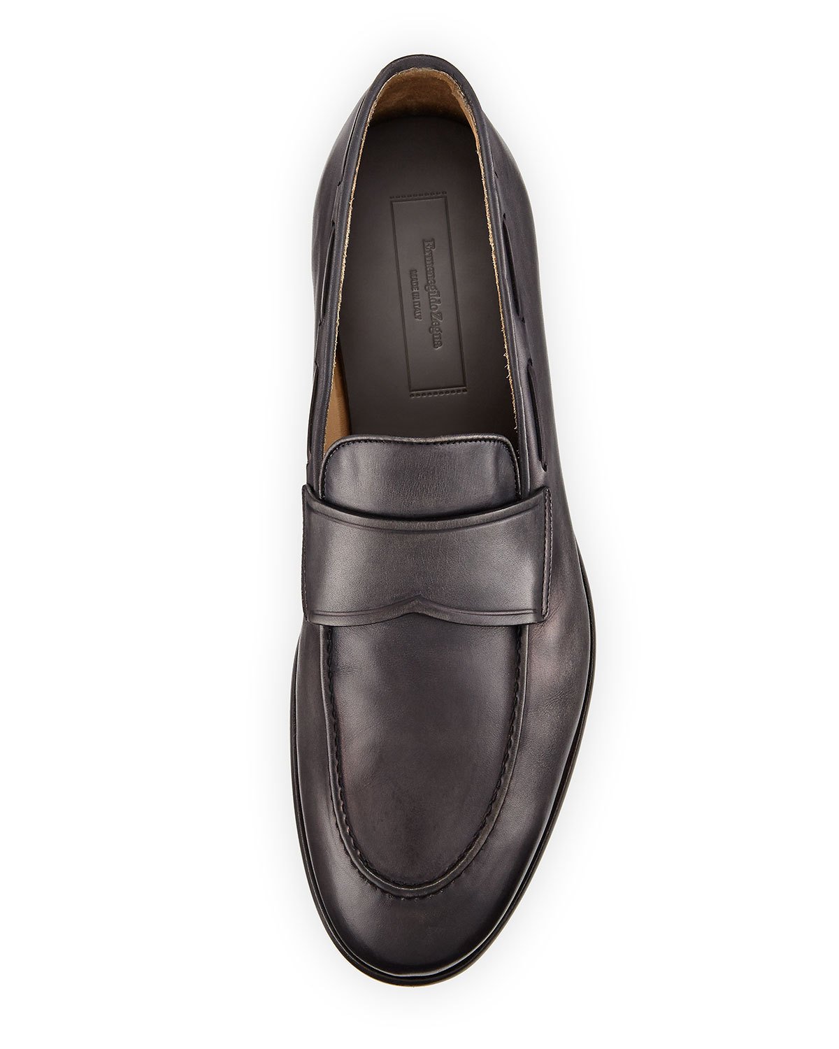 Il Mocassino Leather Penny Loafer, Gray