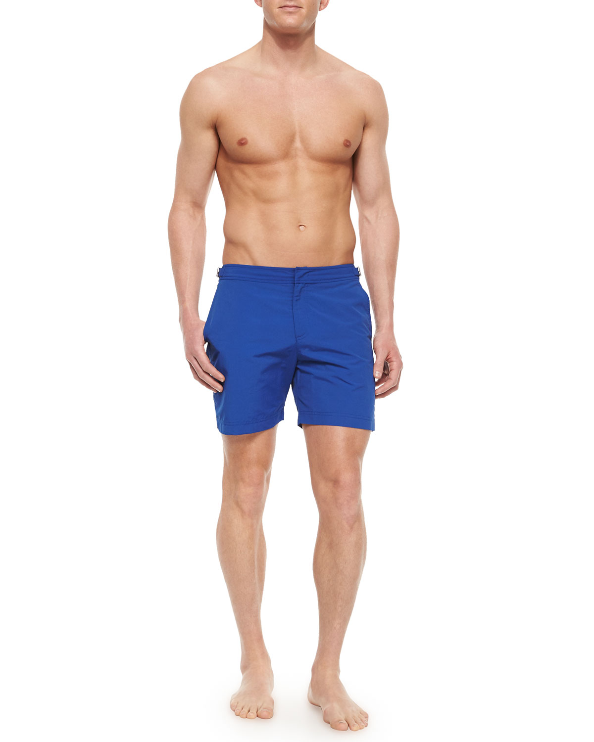 Bulldog Mid-Length Swim Trunks, Cobalt