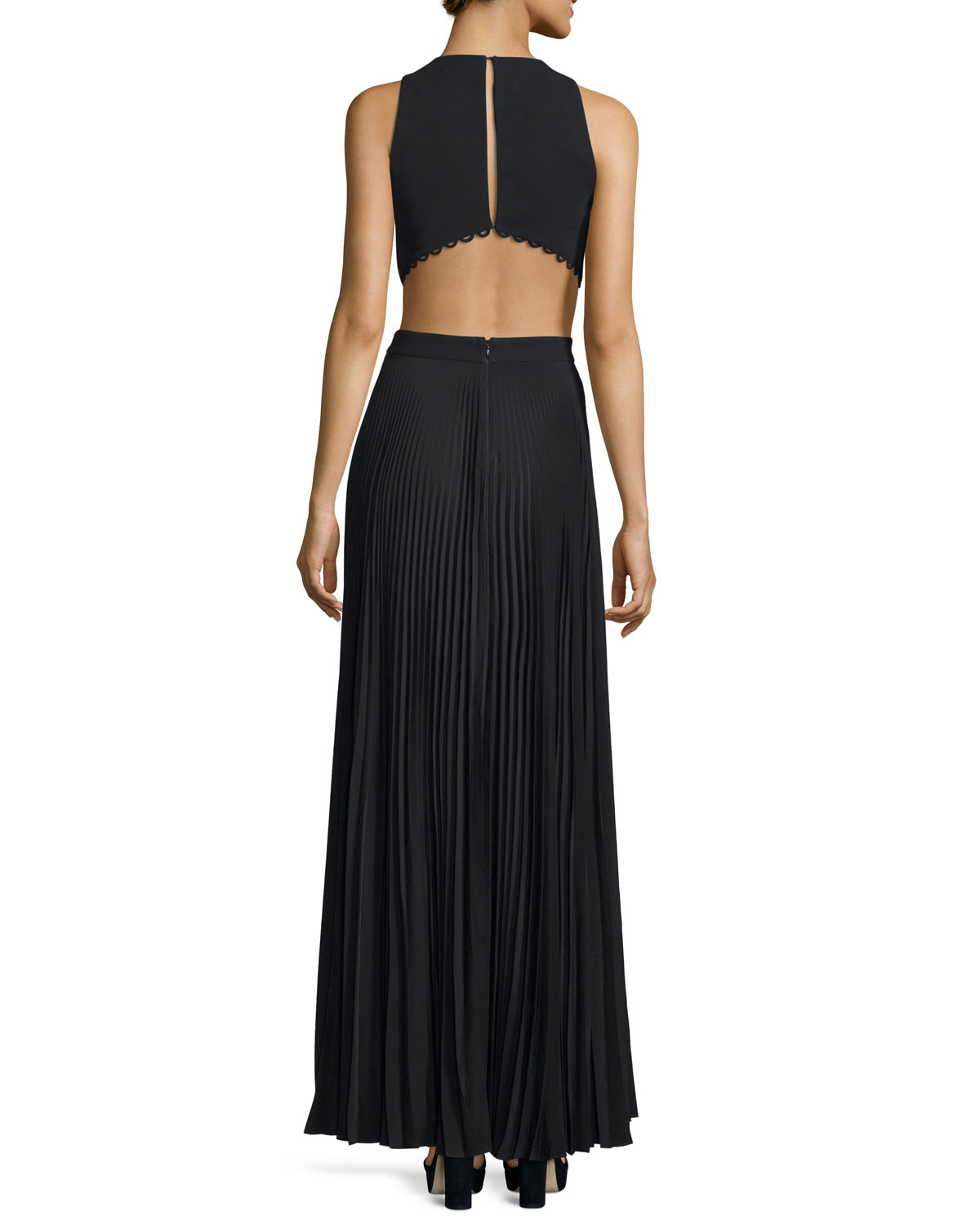 Marco Sleeveless Cutout Maxi Dress, Black