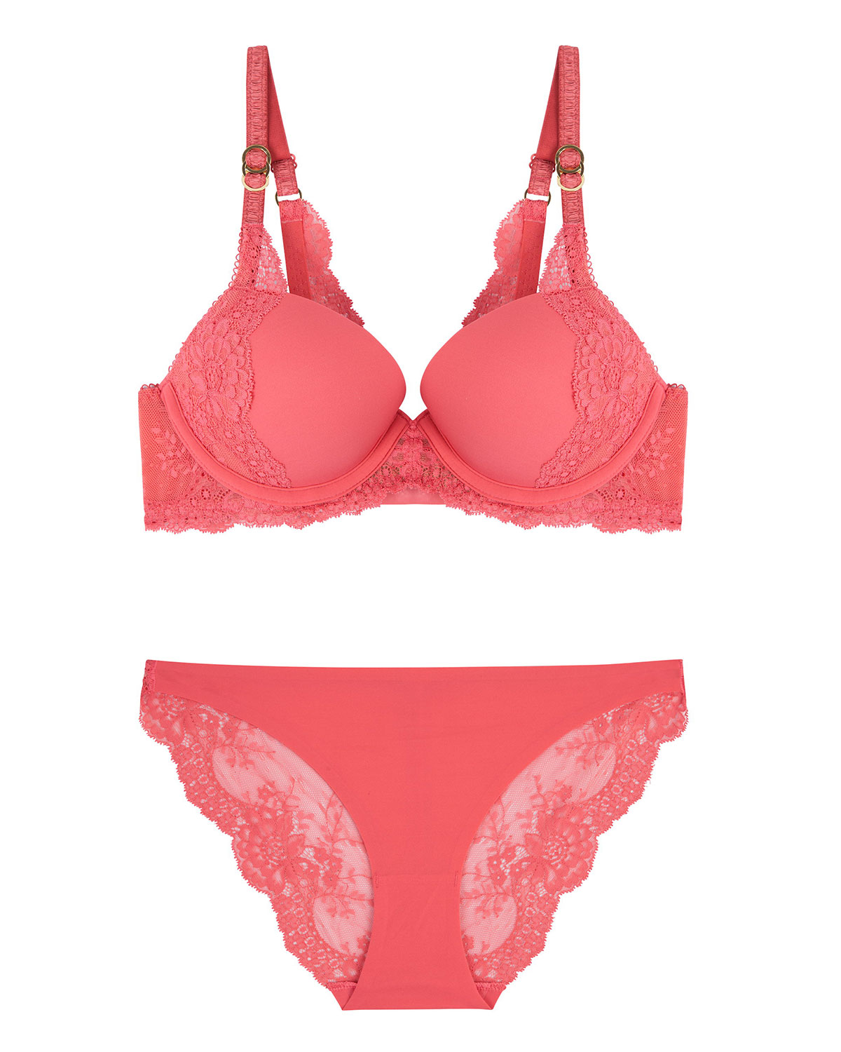 Smooth & Lace Bikini Briefs, Azalea