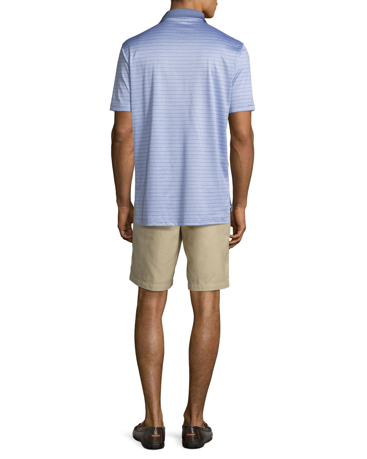 Jordan Striped Cotton Lisle Polo Shirt