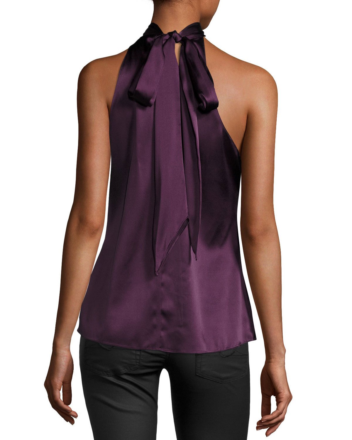 Paige Halter-Neck Top, Merlot